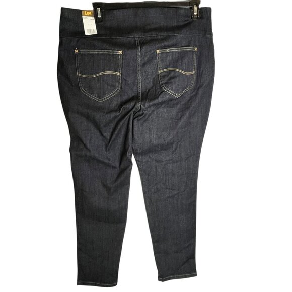 Lee Womens Slim Leg Sculpting Jeans Slumber Color Mid Rise Size 22W - Picture 4 of 9